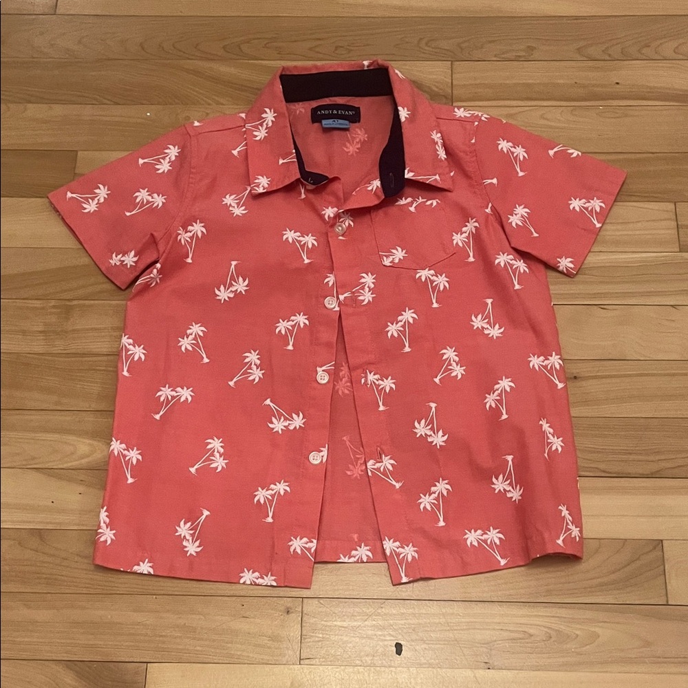 Boy kids Coral Palm Tree Shirt